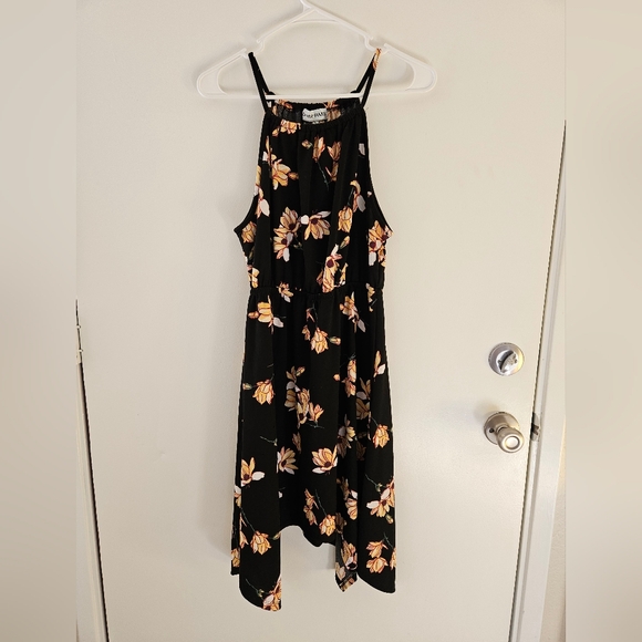 Almost Famous Dresses & Skirts - Almost Famous Floral Black Halter Dress